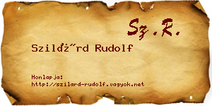 Szilárd Rudolf névjegykártya