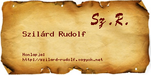 Szilárd Rudolf névjegykártya